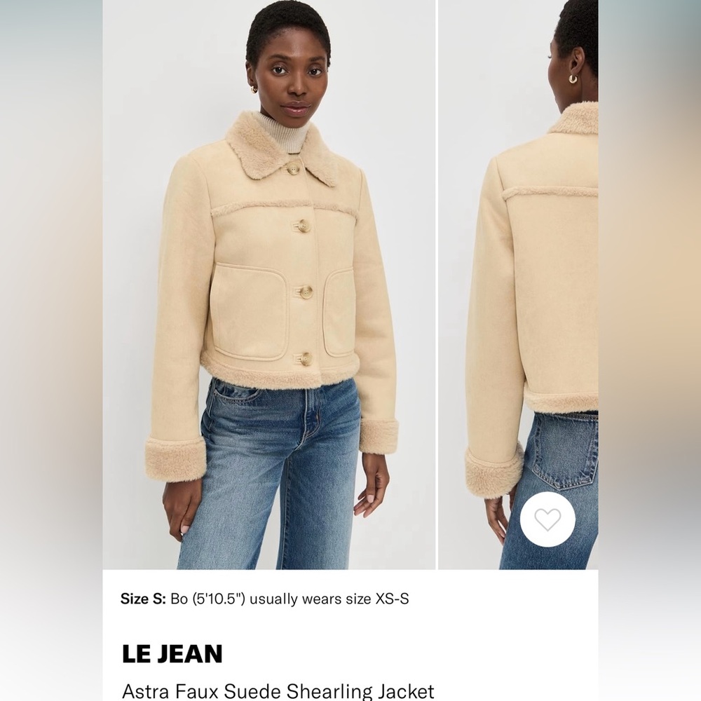 LE JEAN
Astra Faux Suede Shearling Jacket